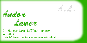 andor lamer business card